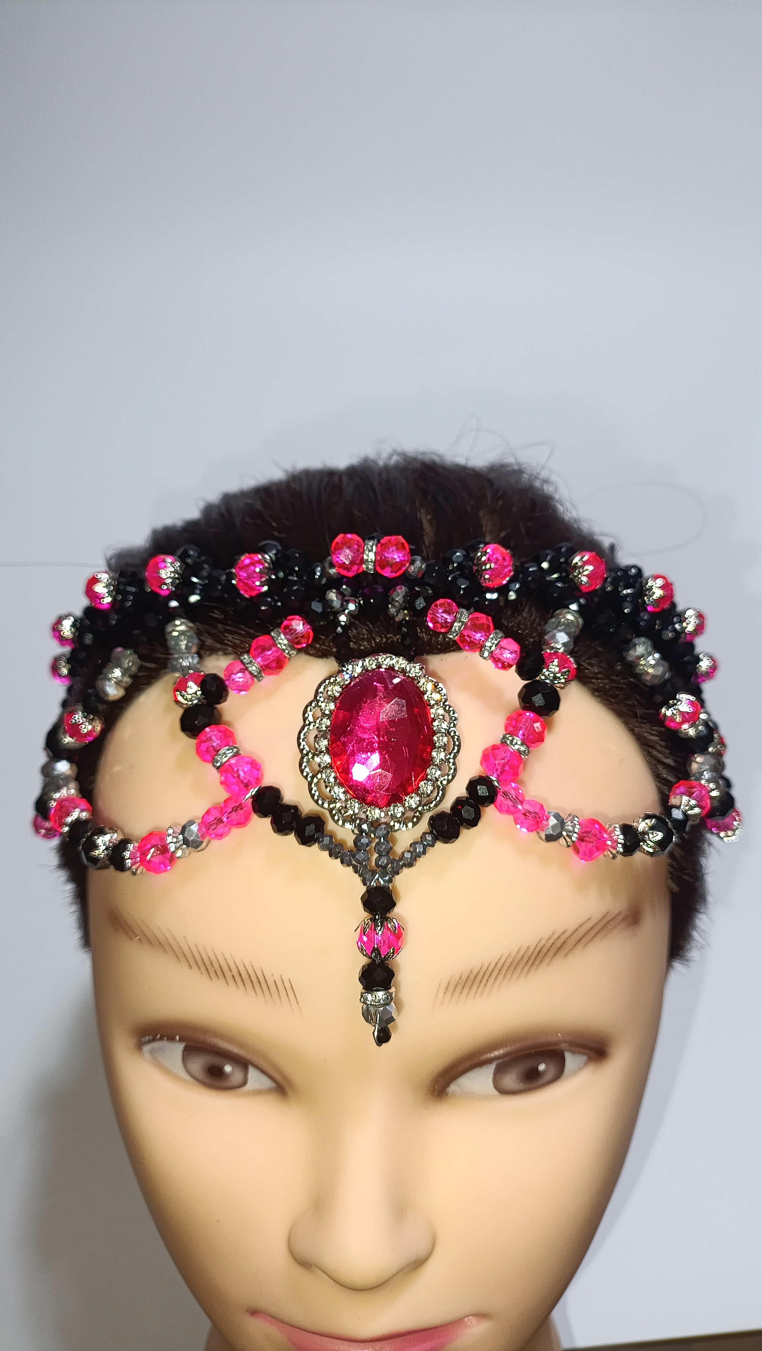 Testeira Pietra Pink e Preto